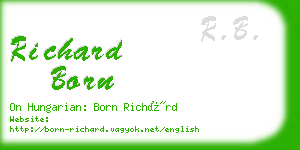 richard born business card